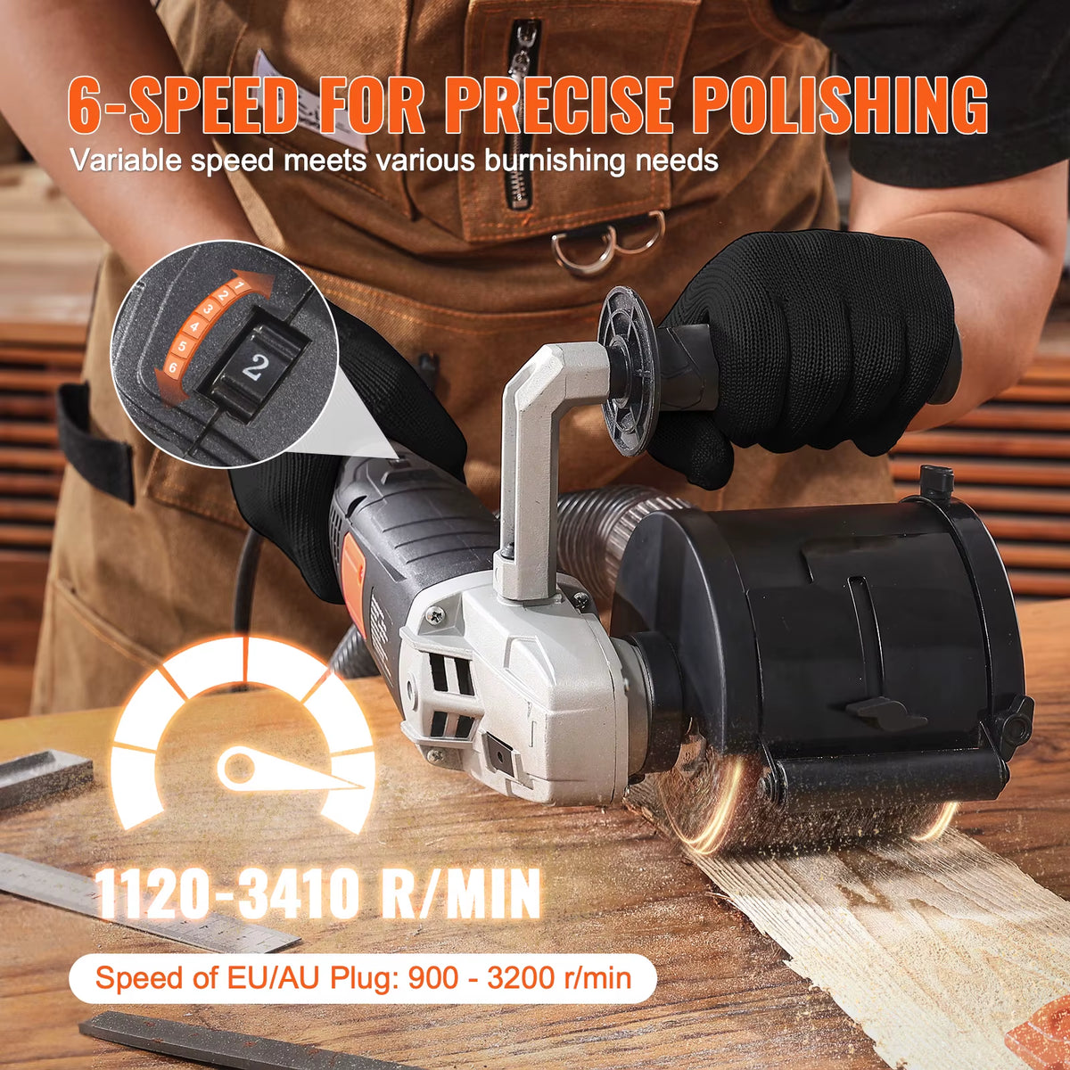 Succebuy Variable Speed Burnishing and Polishing Machine for Metal and Wood Surface Conditioning
