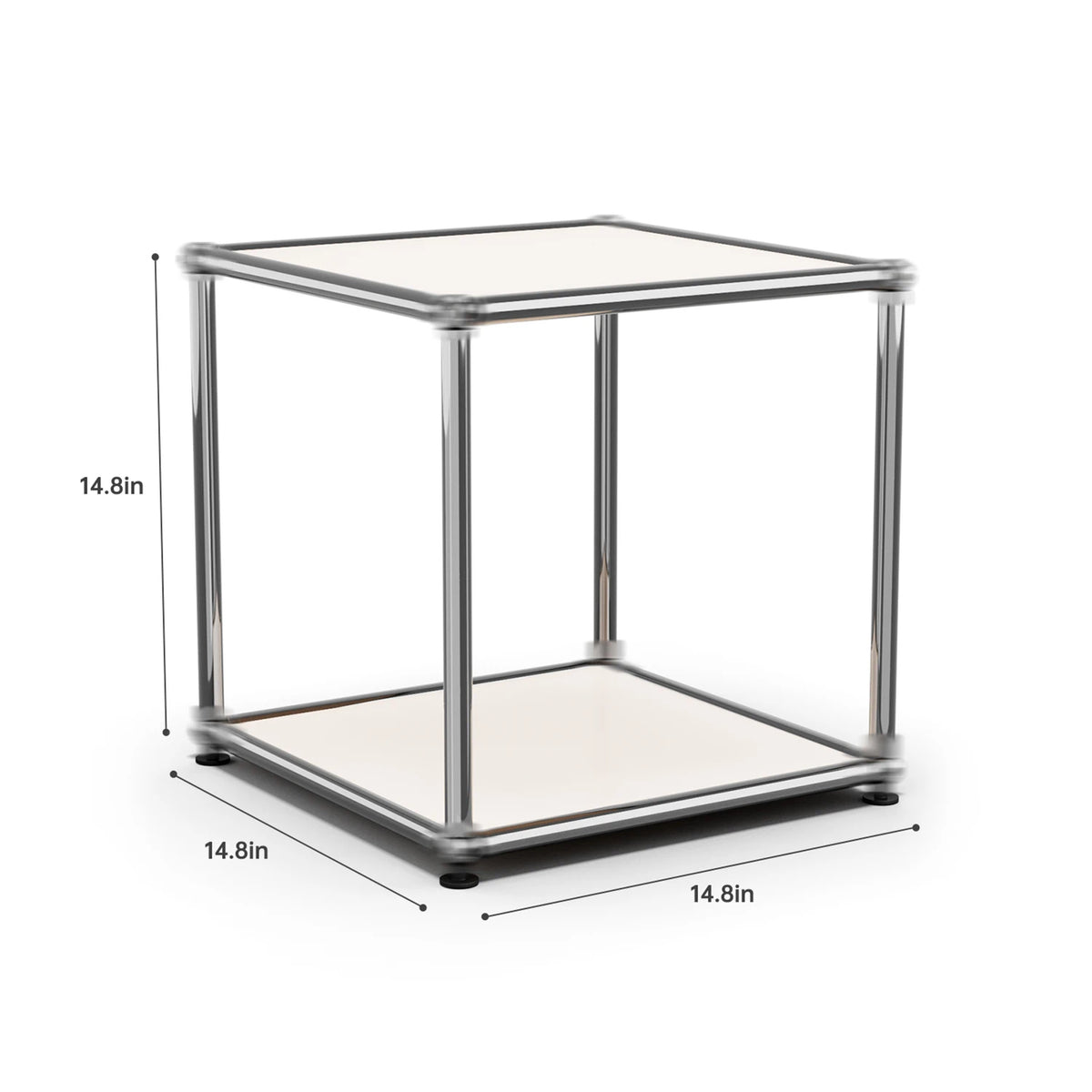 Contemporary Stainless Steel Storage Cabinet and TV Stand for Living Room and Home Office