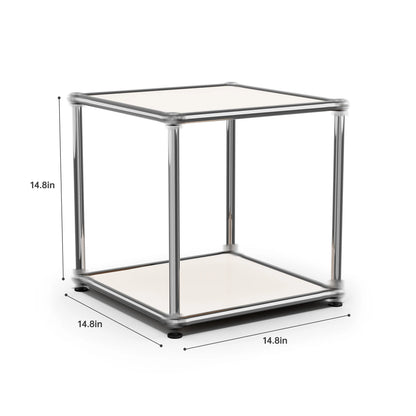 Contemporary Stainless Steel Storage Cabinet and TV Stand for Living Room and Home Office
