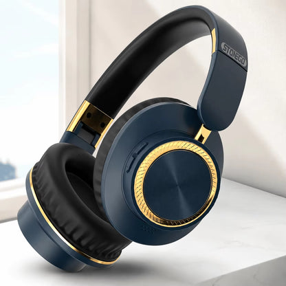 Wireless Bluetooth Gaming Headset with Foldable Design, Bluetooth 5.3 Technology, 40mm Bass Drivers, Hi-Fi Stereo Sound, Over-Ear Comfort with Memory Foam Cushion, Extended 400mAh Battery Life, Compatible with PC, Mobile Phones, Laptops, and Tablets