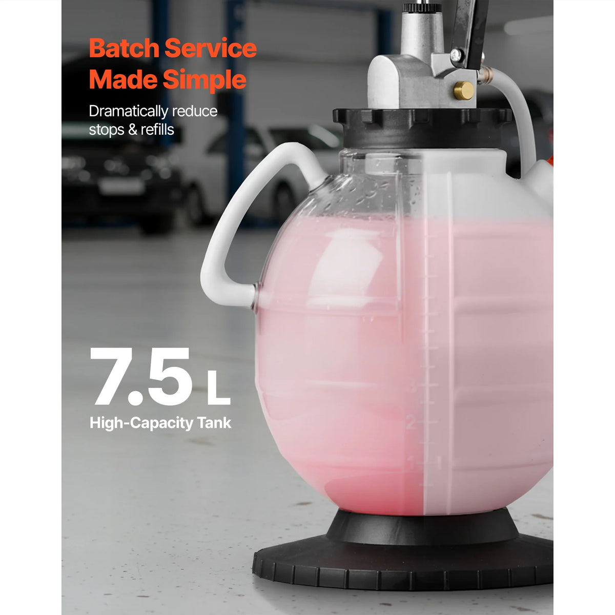 Succebuy 7.5L Manual Transmission Fluid Pump with 8 ATF Adapters and 47-Inch Outlet Hose for Oil Replacement