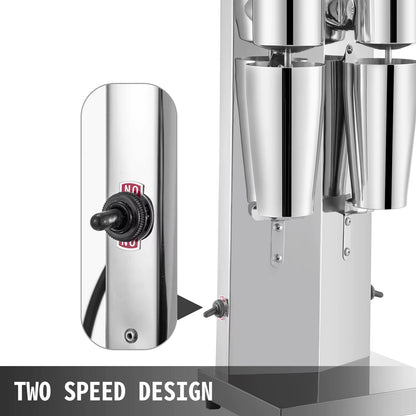Succebuy Milk Shake Machine 800ML Commercial Auto Double Cups Milkshaker Stainless Steel Shaking Maker Bubble Boba Drink Mixer