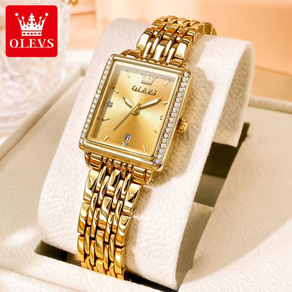 9995 Women'S Watch Luxury Elegant Diamond Watch Classic Original Brand Gold Stainless Steel Waterproof Women Quartz Watch