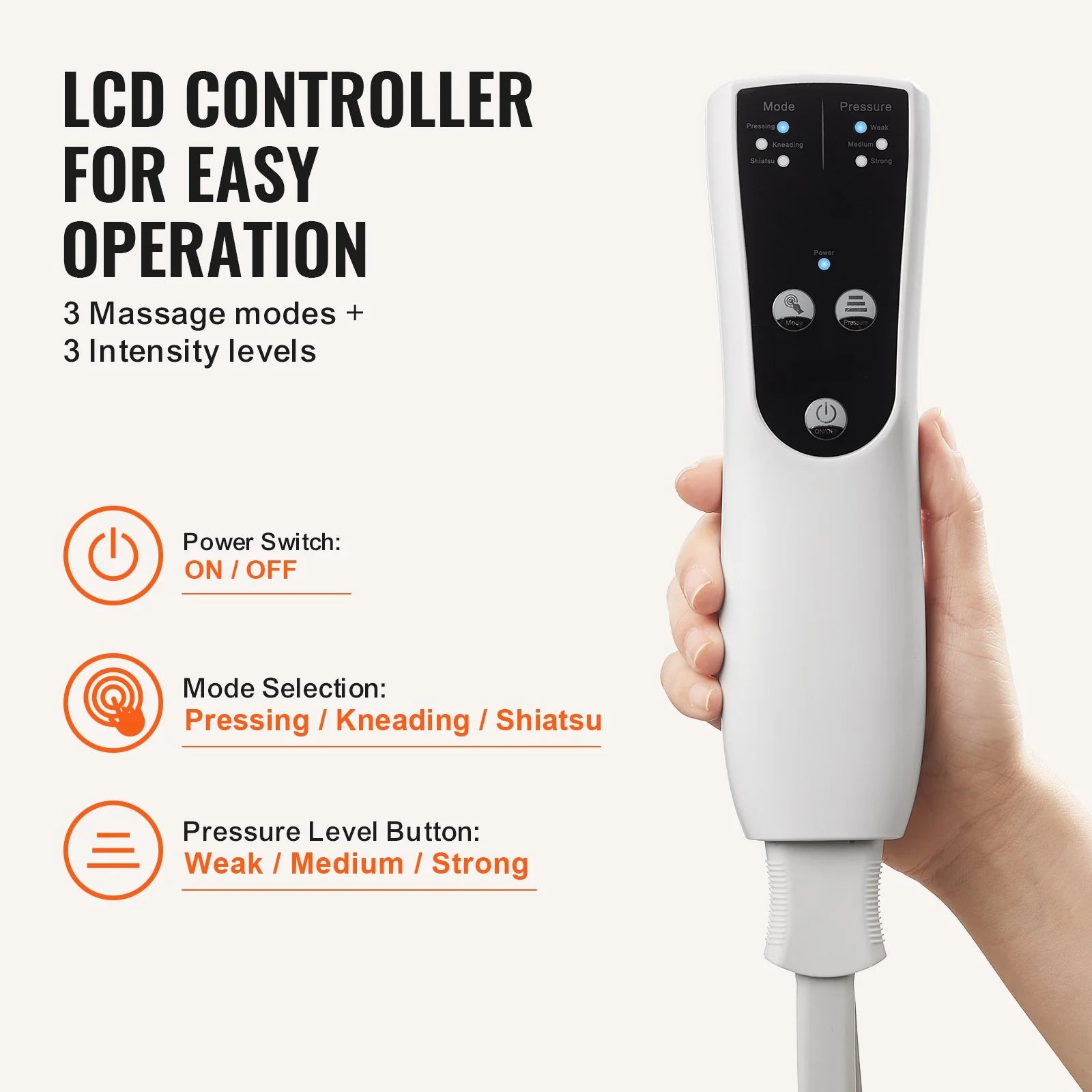 Full Leg Massager, Air Compression Leg Massager for Foot Calf Thigh Knee, 3 Modes & 3 Intensities, Leg Compression Massage Boots