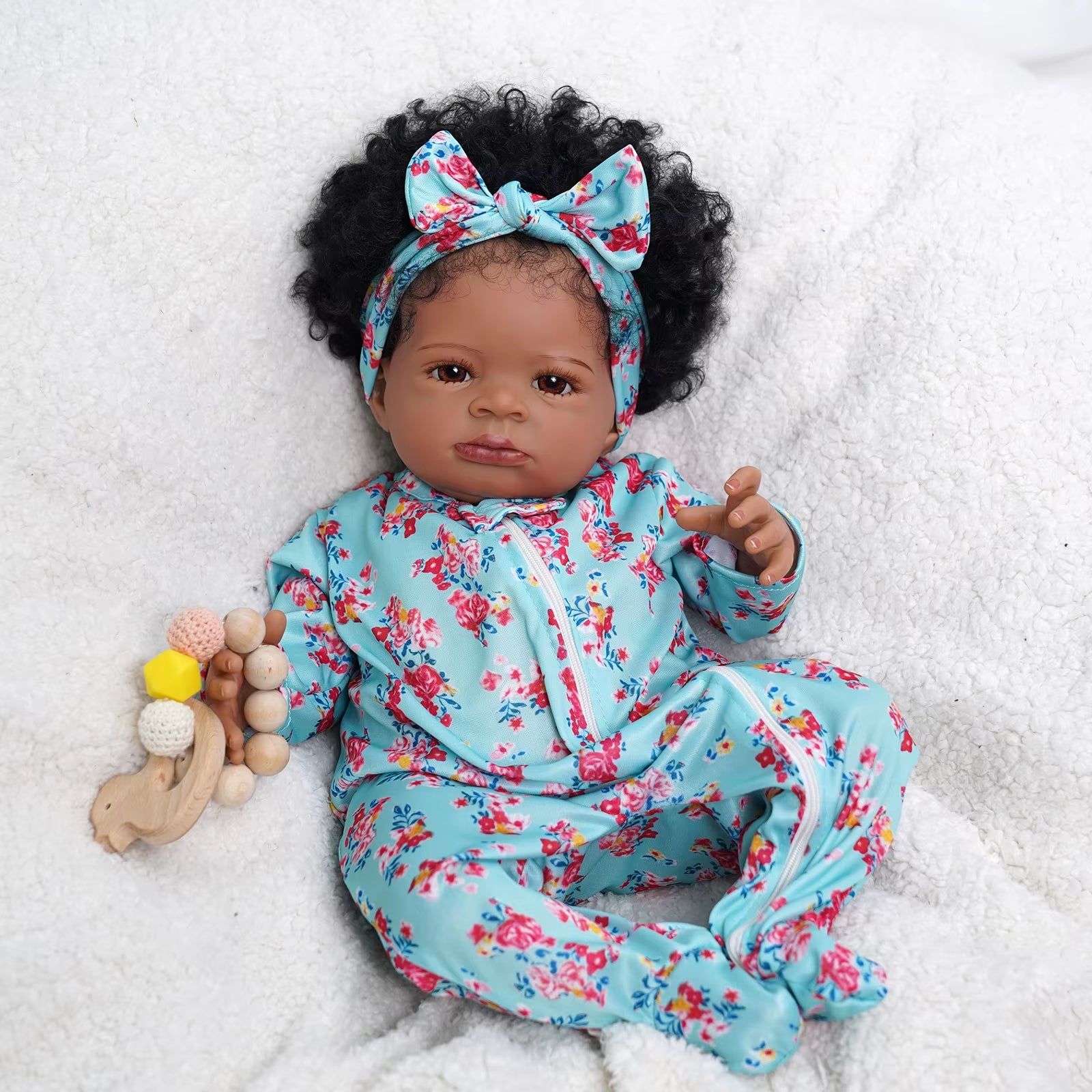 Risbecko 20 Inch Reborn Baby Doll Cute Doll Soft Touch 3D Paint and Visible Veins - Collectible Art Doll Gift Birthday Gift