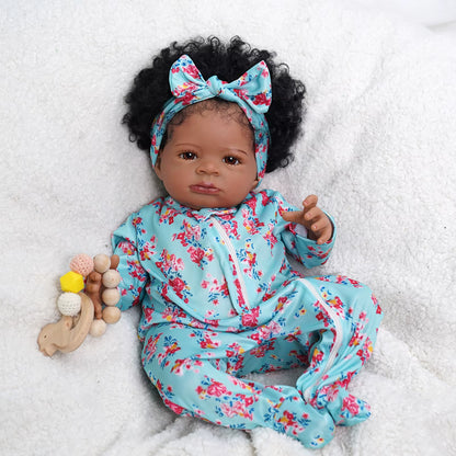 Risbecko 20 Inch Reborn Baby Doll Cute Doll Soft Touch 3D Paint and Visible Veins - Collectible Art Doll Gift Birthday Gift