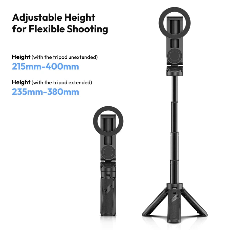 ​ JJ03 Magnetic Phone Tripod Wireless Phone Grip Selfie Stick Desktop Tripod for Iphone 16 15 14 13 Pro Pro Max