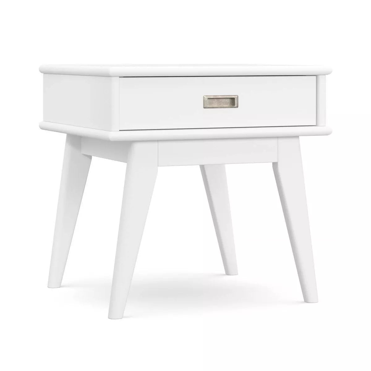 Tierney Mid Century End Table White