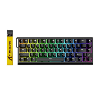 ATTACK SHARK X68 HE Rapid Trigger Mechanical Gaming Keyboard 60% Wired with Adjustable Actuation,Hall Effect Magnetic Switch,8Kh