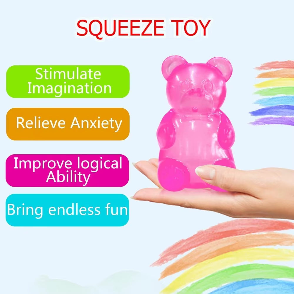 Mini Bear Maltose Squishy - Soft Slow-Rebound Stress Relief Ball, Sensory Fidget Toy for Anxiety and ADHD, Ideal Gift for All Ages