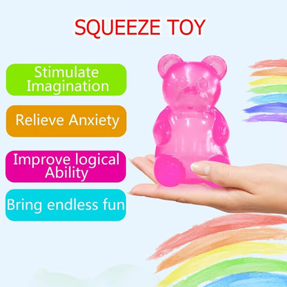 Mini Bear Maltose Squishy - Soft Slow-Rebound Stress Relief Ball, Sensory Fidget Toy for Anxiety and ADHD, Ideal Gift for All Ages