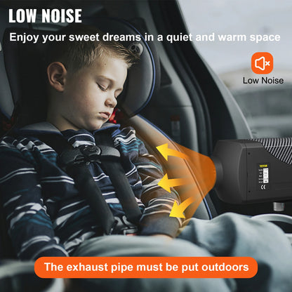 Succebuy 8KW Diesel Air Heater with Muffler, 12V Remote Control Parking Heater for Cars, Trucks, and Boats with LCD Switch
