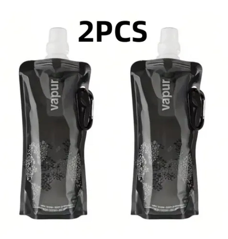 500ML Portable Ultralight Foldable Silicone Folding Water Bottle Water Bag Outdoor Sport Supplies Hiking Camping Soft Flask Bag