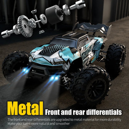 Wltoys 16101 Pro 1:16 Scale 75KM/H 4WD Remote Control Car with LED Lights - High-Speed Drift Monster Truck for Children