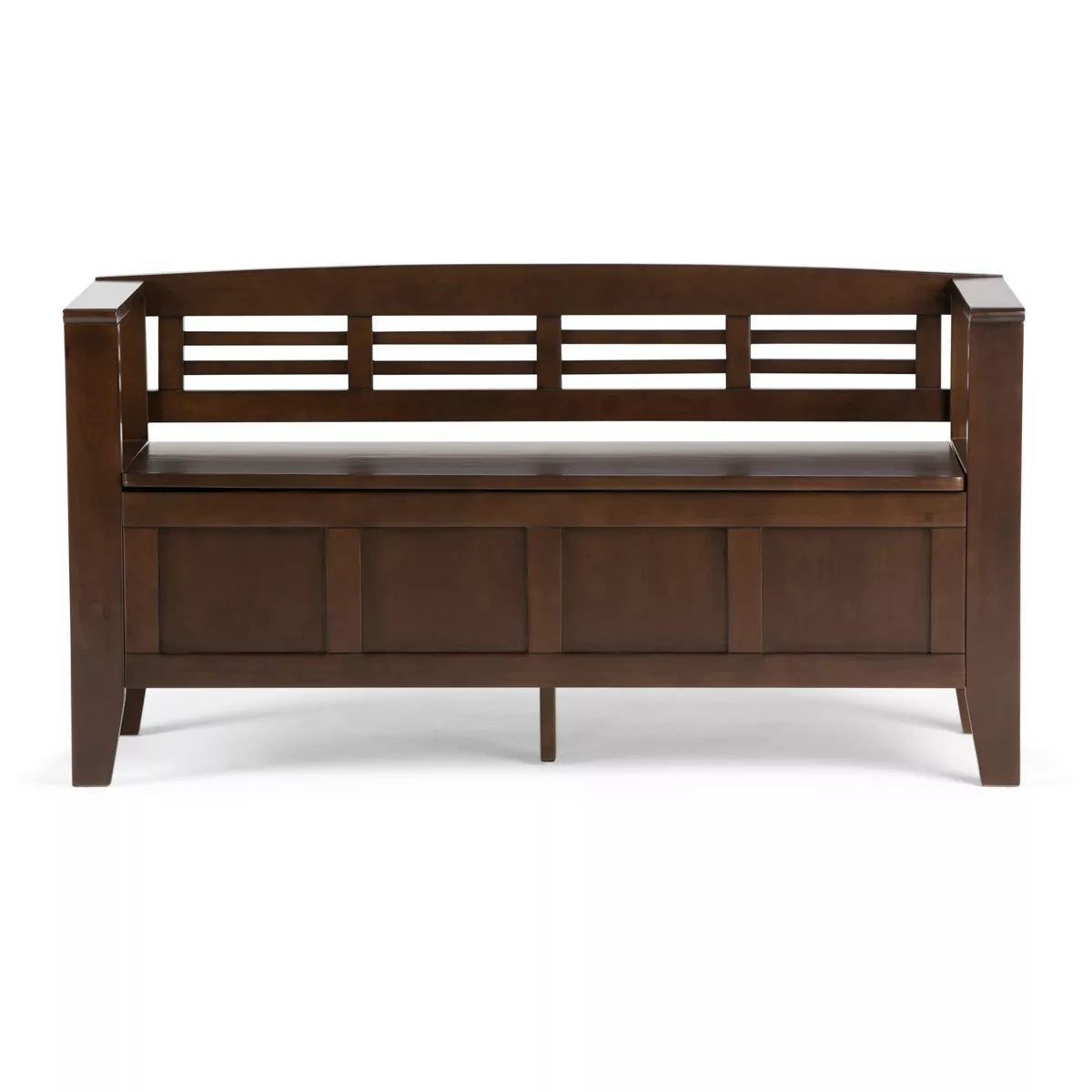 48" Chandler Solid Wood Entryway Storage Bench -  Rustic Medium Brown