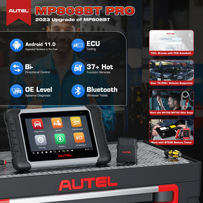 Autel Maxipro MP808BT PRO Auto Diagnostic All System Scanner Upgrade of DS808 Same Function as MS906