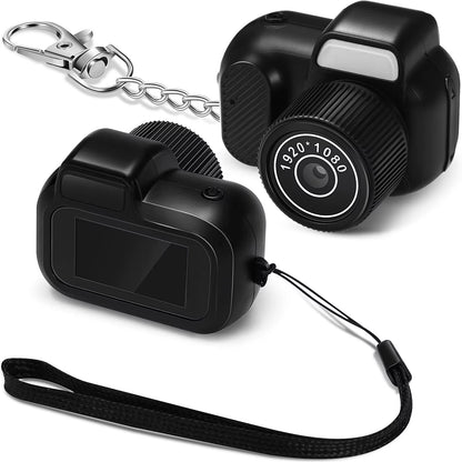 Mini Keychain Retro Digital Camera with 8GB Card, 1080P Resolution, 6 Filters, and 0.96'' HD Display