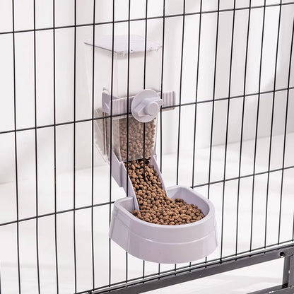 Automatic Pet Feeder Cage Hanging Bowl Water Bottle Food Container Dispenser for Puppy Cats Rabbit Birds Pet Feeding Product