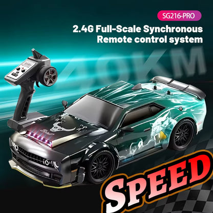 ZNLYRION SG216PRO 1:16 Scale 4WD Brushless RC Drift Car - 70KM/H Remote Control Racing Vehicle with LED Lights for Adults