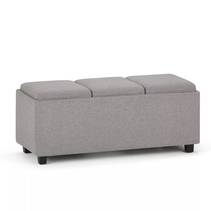 Franklin Storage Ottoman and Benches - Red