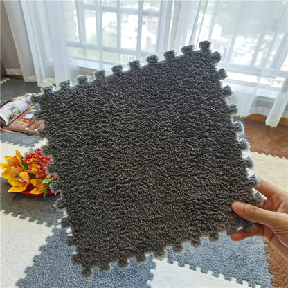 Soft Plush Baby Play Mat EVA Foam Children'S Carpet Interlocking Exercise Tiles Floor Carpet and Rug for Kids Pad 30*30 CM