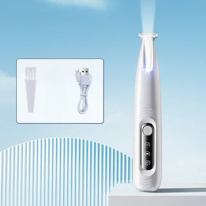 Type C Dog Paw Trimmer with LED Light Waterproof Pet Hair Trimmer with LED Display Dog Clippers for Grooming 18Mm Widen Blade