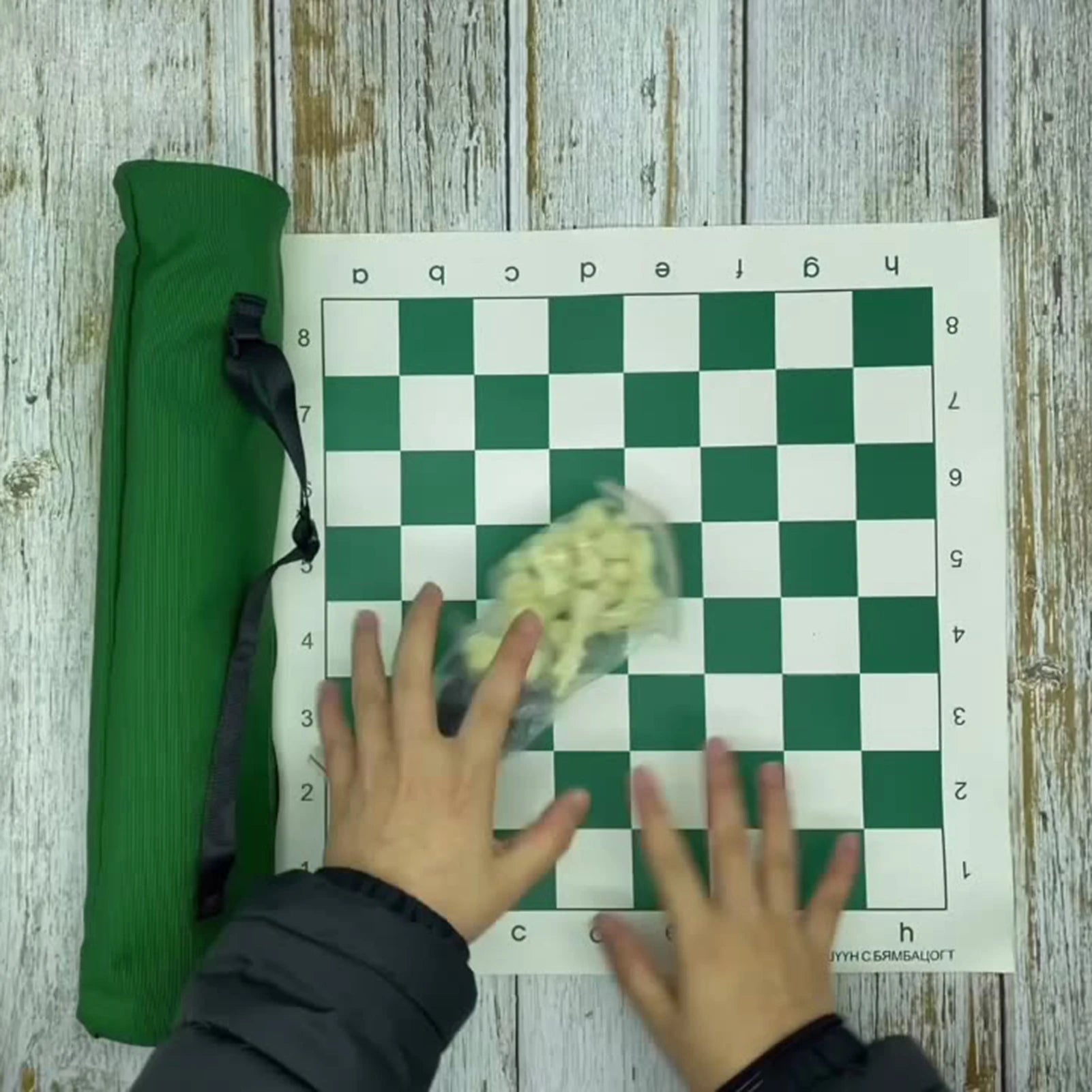 Chess Set PU Leather Chess Sets Travel Folding Board Games Parent Child Interactive Educational Toys Desktop Puzzle Board Game F