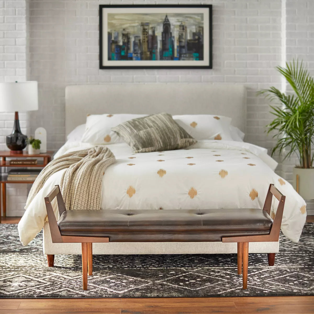 Gentry Bench -Taupe