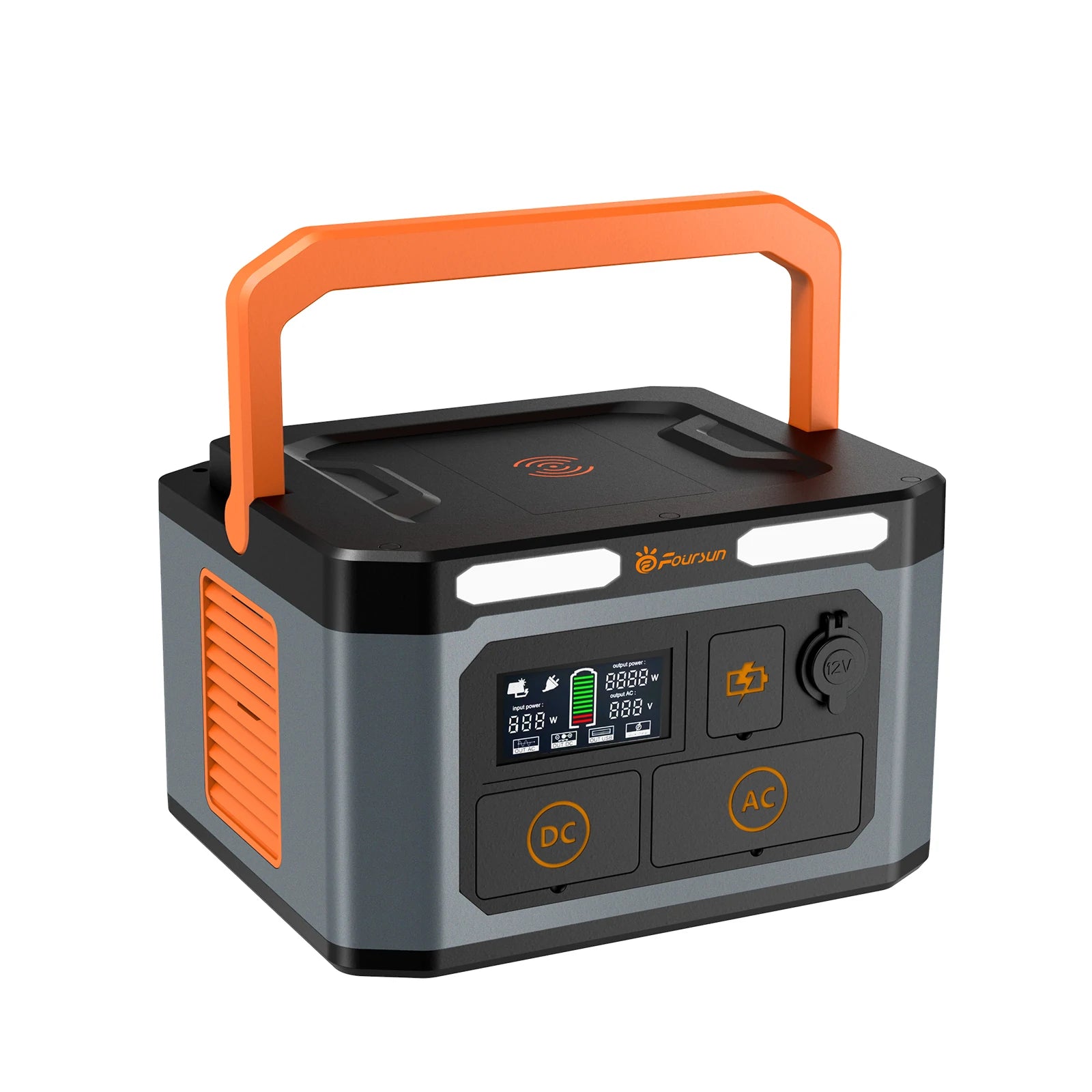 1500W (3000W Peak) Portable Power Station 1598.4Wh with 2 AC Outlets Wireless Charge 65W PD Solar Generator for Home Backup Emergency Outdoor Camping