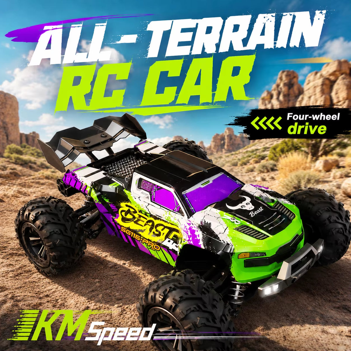 ZNLYRION SG116MAX PRO 1:16 Scale 4WD Off-Road RC Buggy with Optional Brushless Motor and Anti-Slip Tires