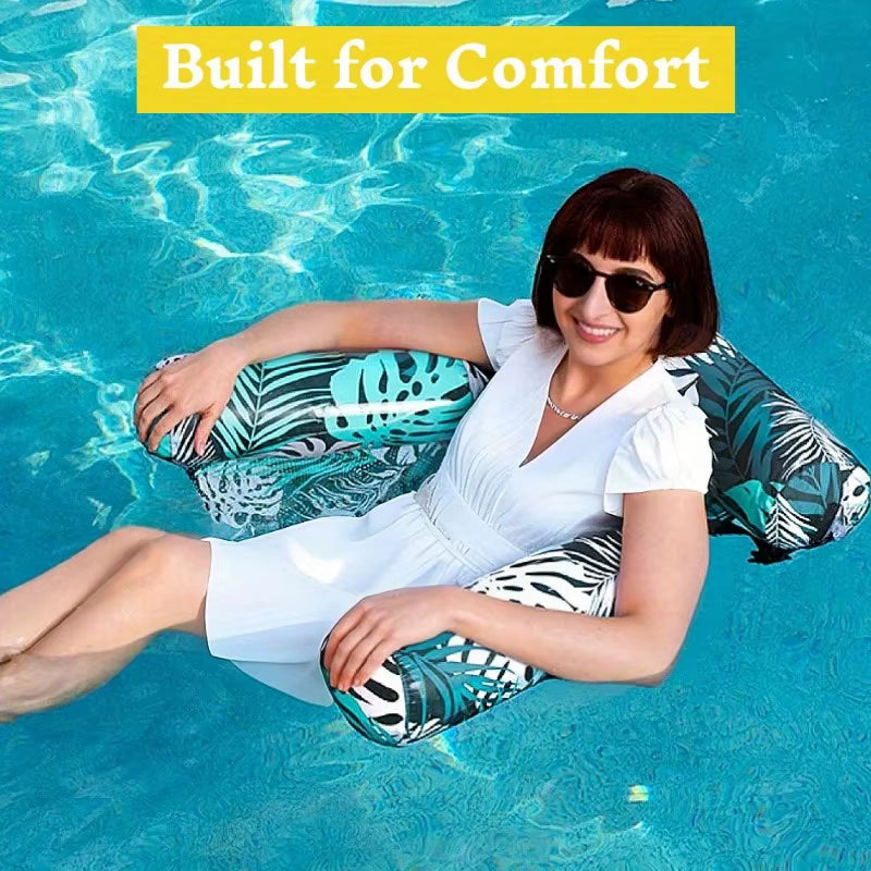 JOYFY Inflatable Pool Chair Leaf - Floating Lounger for Adults, Ideal for Summer Parties at the Beach or Lake