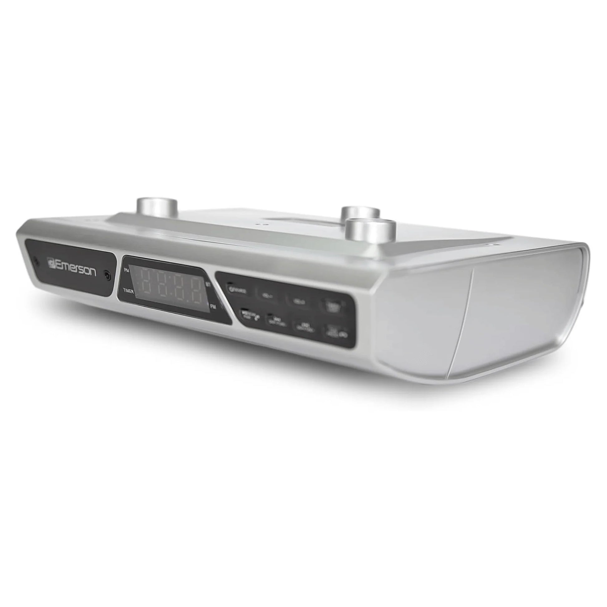 Emerson under Cabinet FM Radio W Bluetooth, Station Memory and Clock with Timer