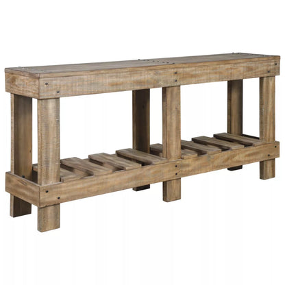 Susandeer Sofa and Console Table Brown - Modern Entryway, Open Shelf Storage