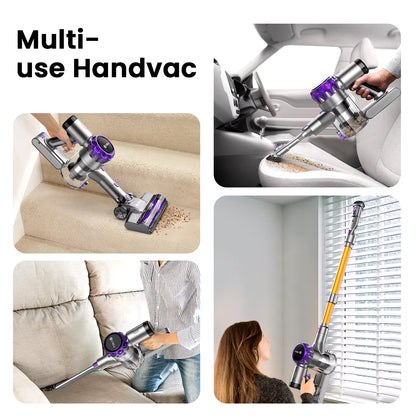 YISORA Cordless Vacuum Cleaner, 40Kpa 55Mins Running Time Wireless Vacuum Cleaner with Touchscreen for Pet Hair, Carpet