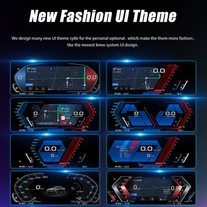 1920x720 Auto LCD Dashboard Display for BMW 3 Series E90 E91 E92 (2005-2012) Virtual Cockpit Speedometer