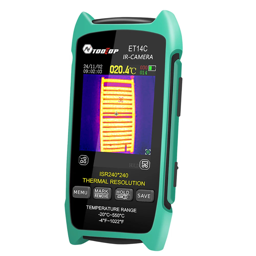 TOOLTOP ET14C+ 2.8Inch Thermal Imager 25Hz Home Thermal Imaging Camera Isr240X240 Thermography with Stand Electrical Fault Detect