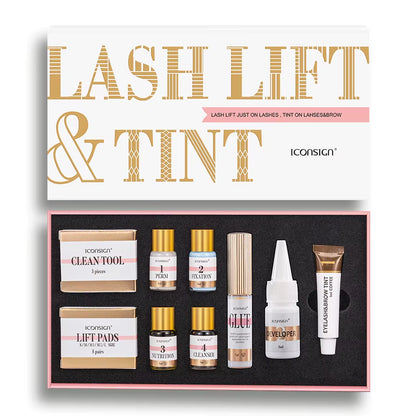 ICONSIGN Professional Eyelash Lift and Tint Kit with Brow Lamination Dye - Eye Makeup Tools