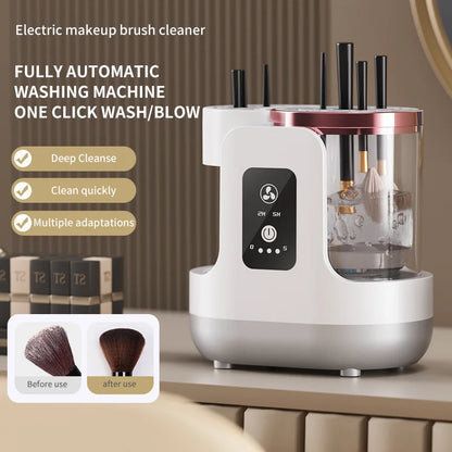 3-in-1 Automatic Electric Makeup Brush Cleaner and Dryer - Quick-Drying Tool for Gentle Care of Brush Bristles