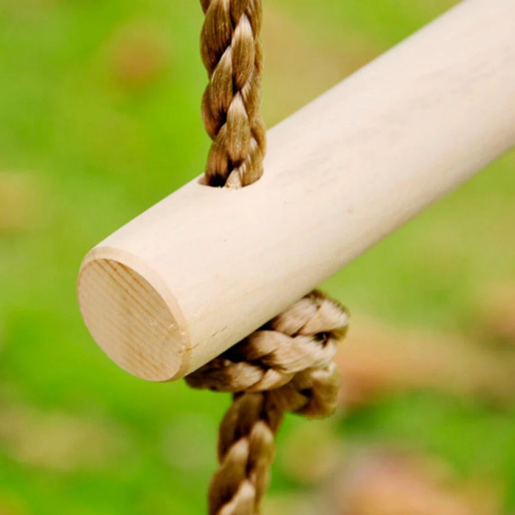 Children's Wooden Climbing Rope Ladder - 5-Level Indoor and Outdoor Swing Playground Toy