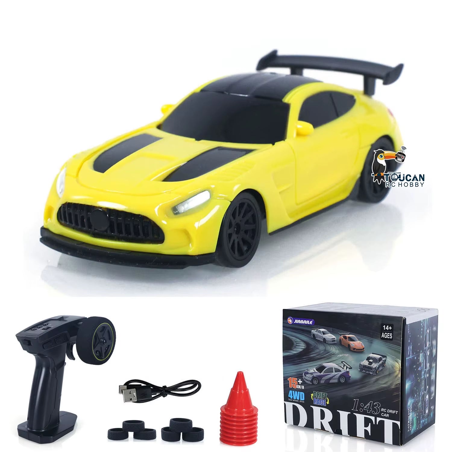 US Stock RC Drift Car 1/43 RTR Race 4WD Gyro Four-Wheel Drive Radio Control High Speed Model 2.4G Racing Drifting Cars Toy Model