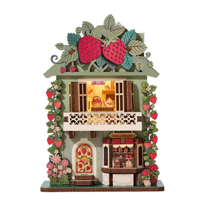 DIY 3D Book Nook Fridge Magnet Kit - Creative Assembly Model with Miniature Furniture and Animal Decor for Dollhouse Enthusiasts