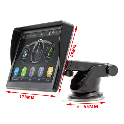 Universal 7" HD Portable Car MP5 Wireless Android Auto/Carplay BT Mirrorlink Car Player Remote Control Cat Stereo