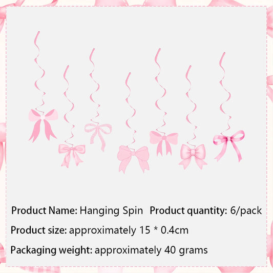1Pcs Pink Banner Happy Birthday Garland Backdrops Decoration Kids Baby Shower Girl Party Supplies Bowknot Flag Hanging