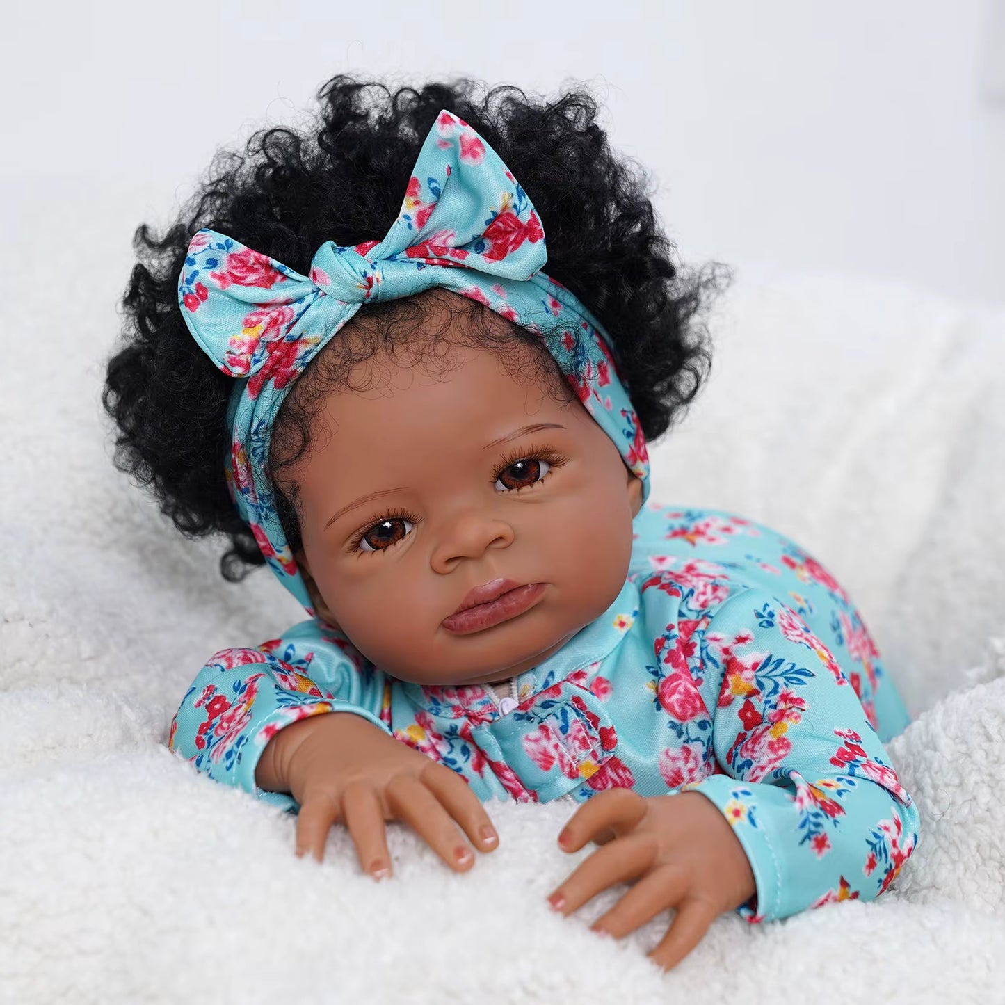Risbecko 20 Inch Reborn Baby Doll Cute Doll Soft Touch 3D Paint and Visible Veins - Collectible Art Doll Gift Birthday Gift