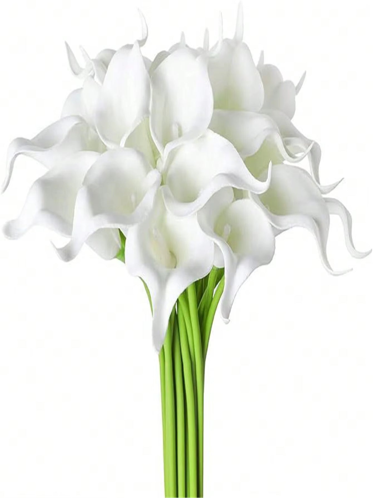 Realistic Calla Lily Artificial Floral Arrangement in Vase for Home Decor, DIY Wedding Bouquets, and Event Decorations