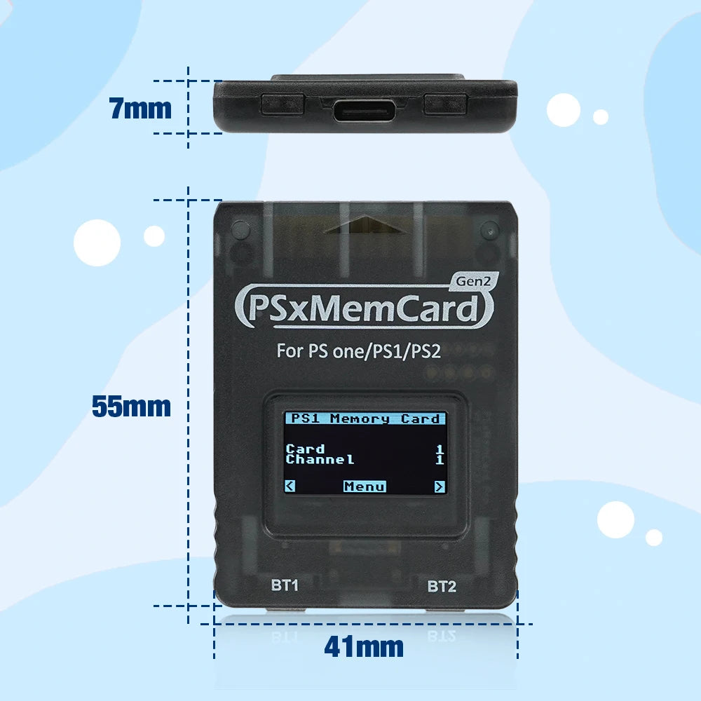 Psxmemcard Gen2 SD2PSX Memory Card for PS1/PS2 SD Card Reader Card Adapter for PS One Game Console save Data Game Card
