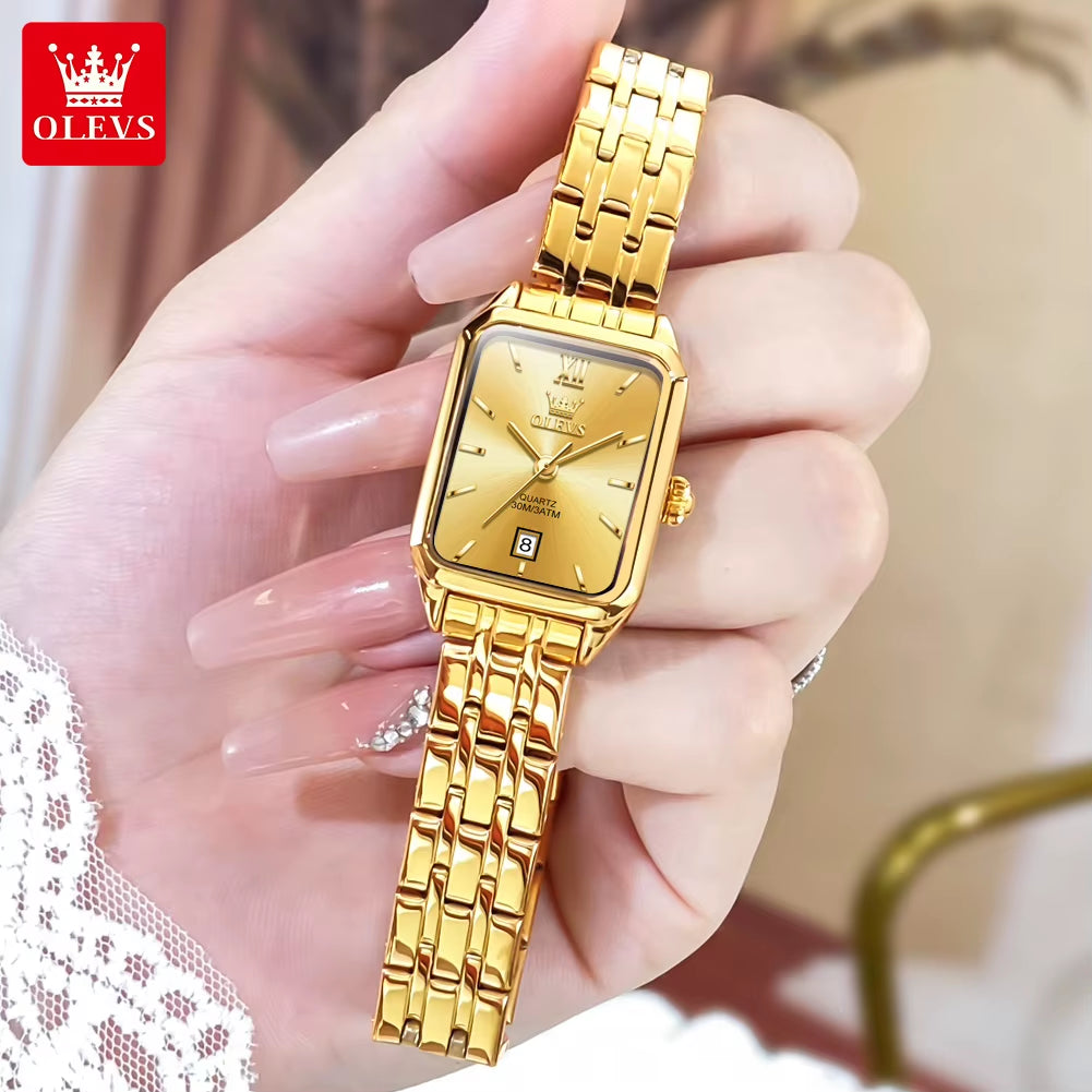 Luxury Brands Women'S Watches Trend Waterproof Simple Atmosphere Stainless Steel Quartz Wrist Watch Original Certification