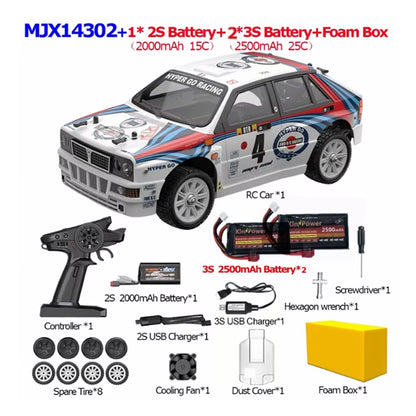 MJX 14302 V2.0 1/14 Scale Brushless Motor RC Off-Road Car - 4WD Remote Control Vehicle with 55Km/h High-Speed Racing and Drift Capabilities
