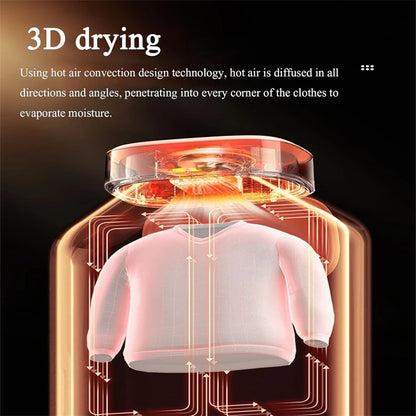  Large Capacity 3D Hugging Flexible Folding Dryer Quick Drying Constant Temperature Double Sterilization Clothes Dryer