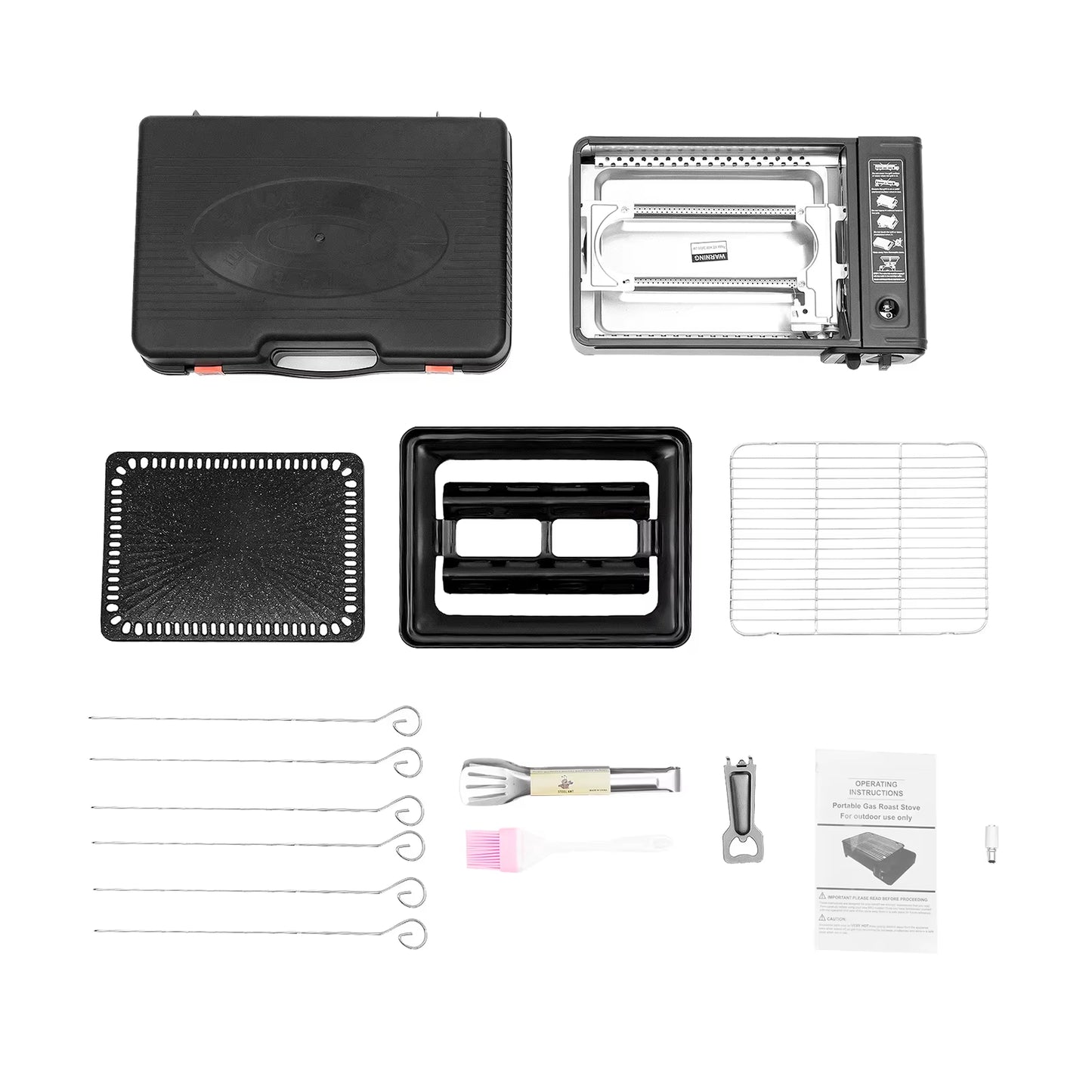 Portable Camping Grill Gas Stove Butane Gas Stove for Camping, Traveling, Trekking 0.25-0.3Mpa 41.5*28*11Cm